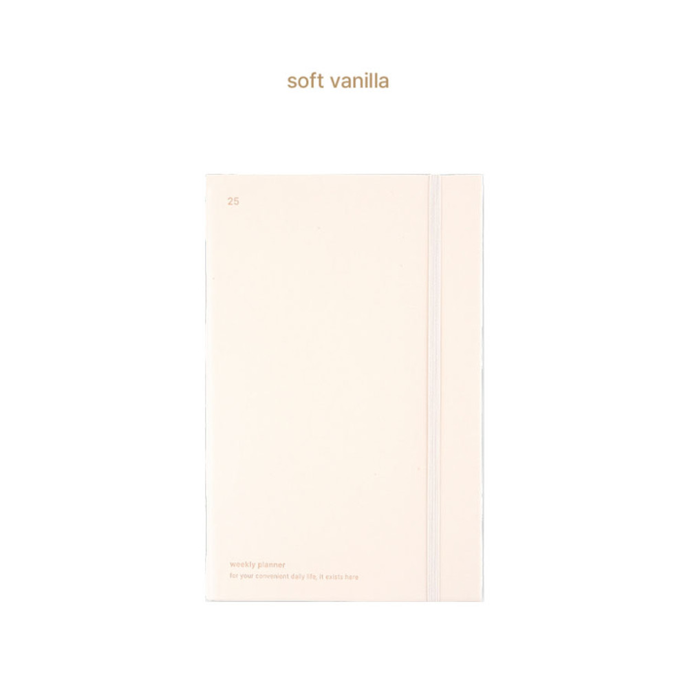 Soft Vanilla - Dash and Dot 2025 Work And Week Large Dated Weekly Planner