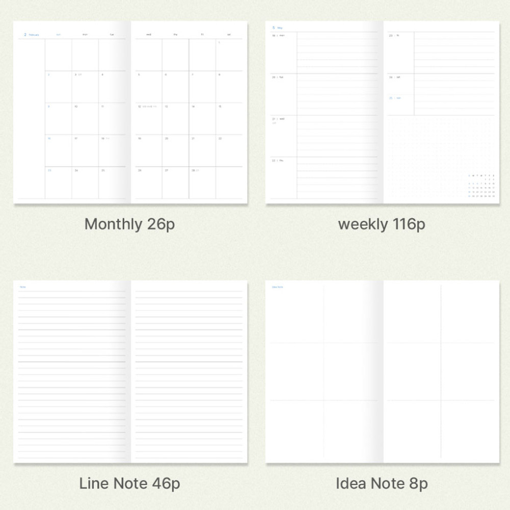 Planner page - Dash and Dot 2025 Work And Week Large Dated Weekly Planner