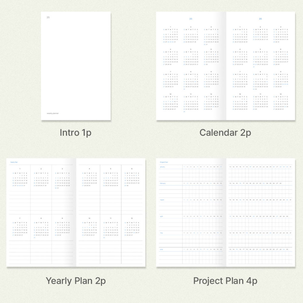 Planner page - Dash and Dot 2025 Work And Week Large Dated Weekly Planner