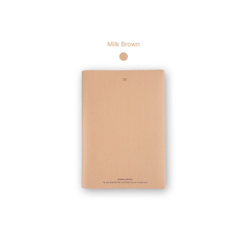Milk Brown - Dash and Dot 2025 Work And Week Project Dated Weekly Planner