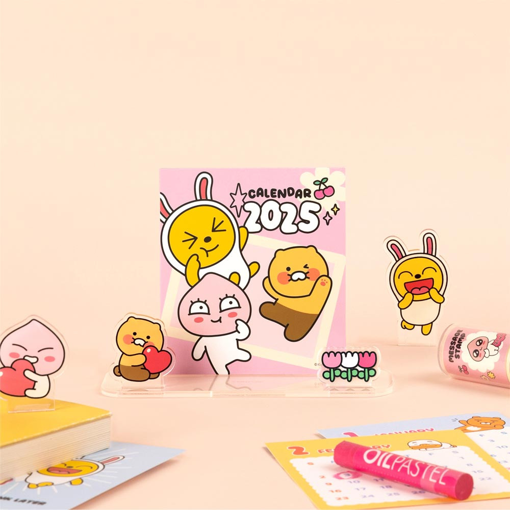 Kakao Friends 2025 Say Cheese Acrylic Desk Calendar