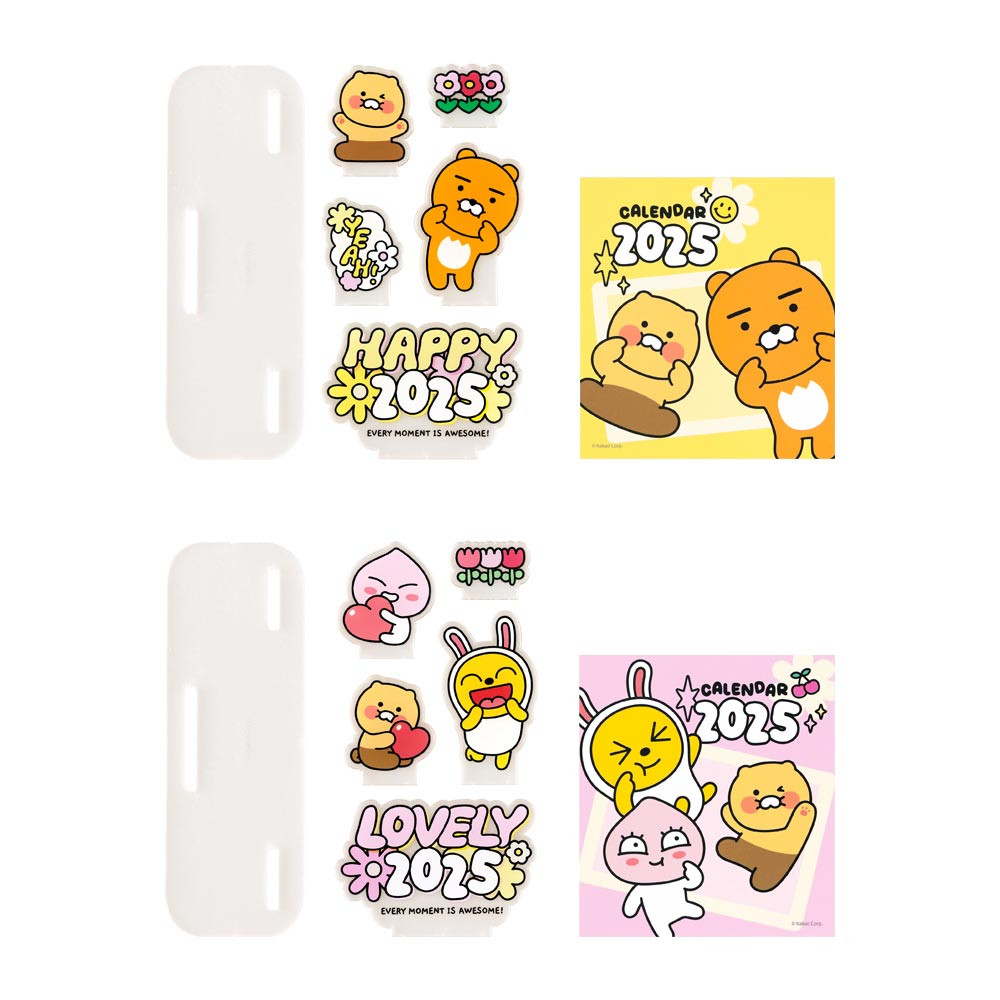 Kakao Friends 2025 Say Cheese Acrylic Desk Calendar