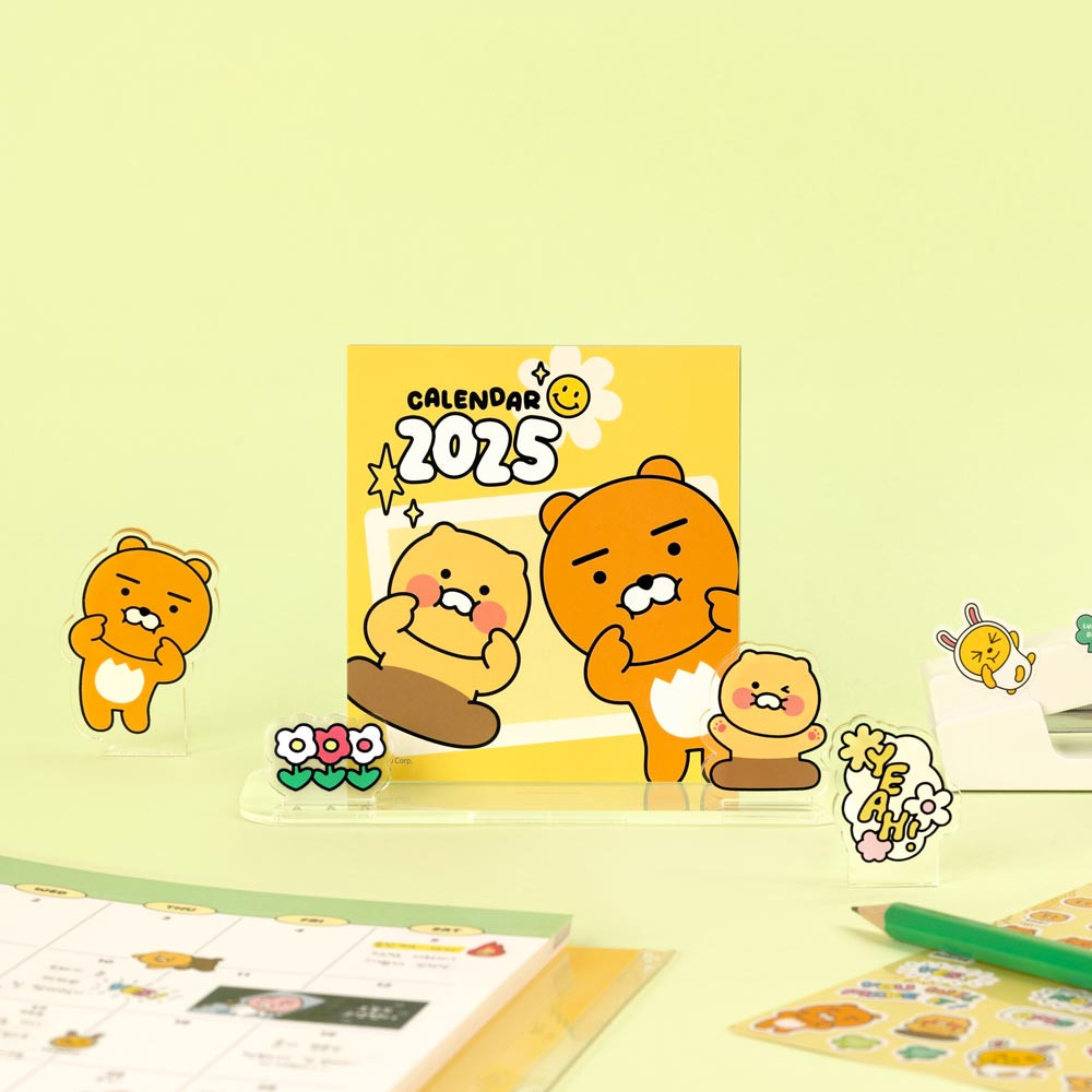 Kakao Friends 2025 Say Cheese Acrylic Desk Calendar