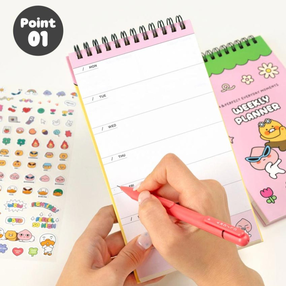 Undated - Kakao Friends Say Cheese Dateless Weekly Planner Notepad