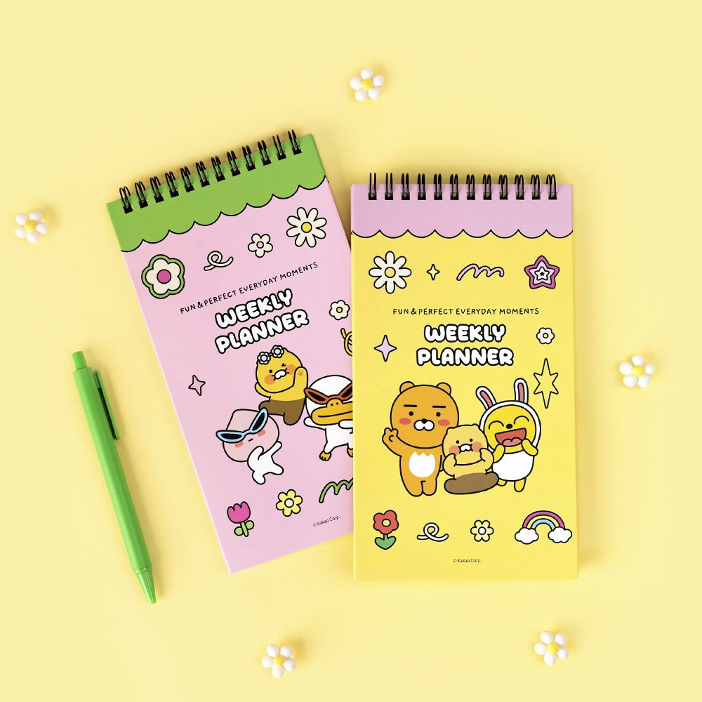 Kakao Friends Say Cheese Dateless Weekly Planner Notepad