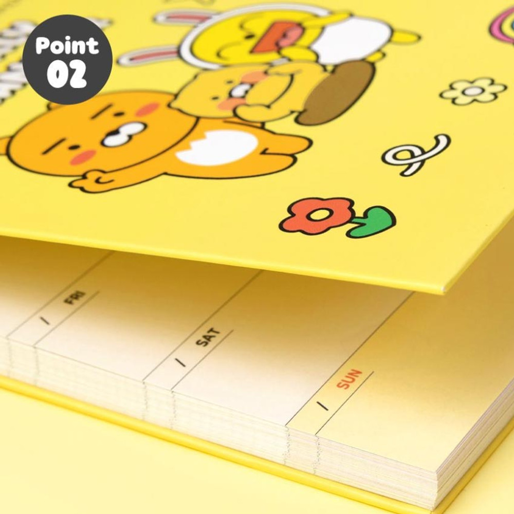 Hardcover - Kakao Friends Say Cheese Dateless Weekly Planner Notepad