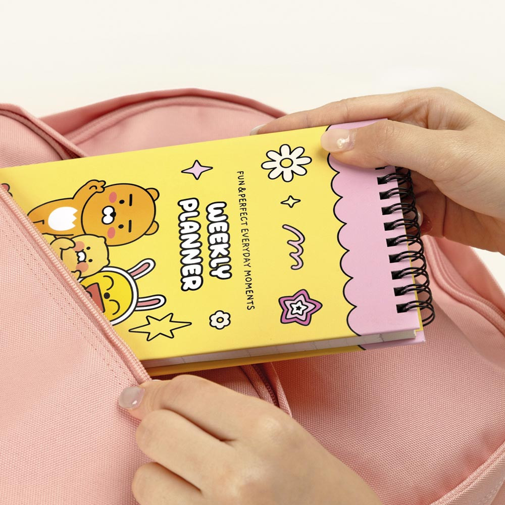 Handy size - Kakao Friends Say Cheese Dateless Weekly Planner Notepad