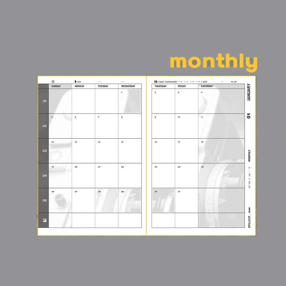 Indocyder 2025 Still Cut 365 Days Dated Daily Planner