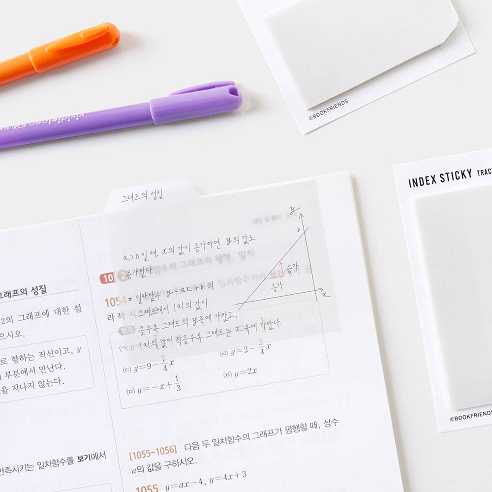 Usage example of Book Friends Tracing Paper Medium Index Sticky Notepad