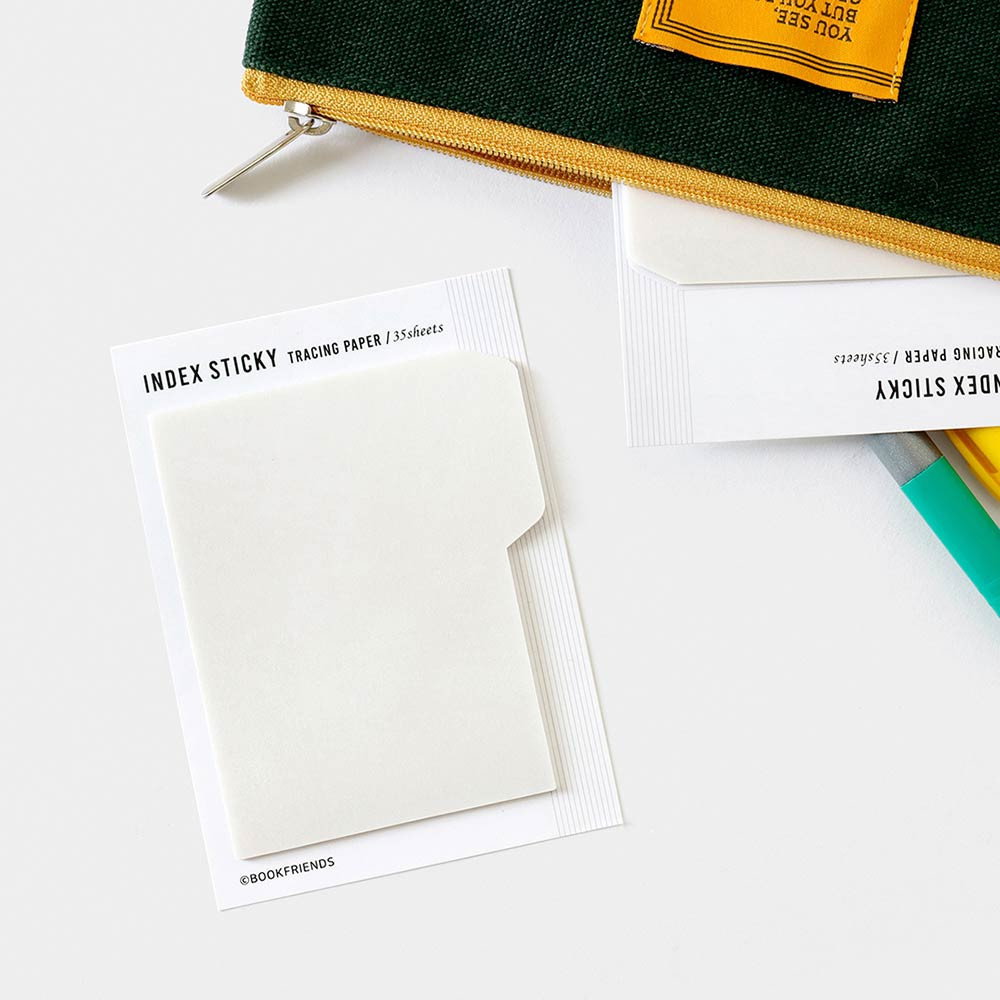 Usage example of Book Friends Tracing Paper Medium Index Sticky Notepad