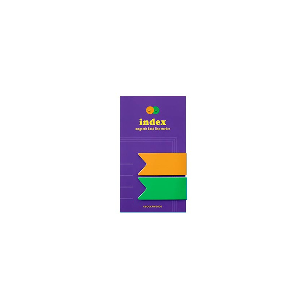 Purple - Book Friends Vivid Color Index Magnetic Bookmark Set