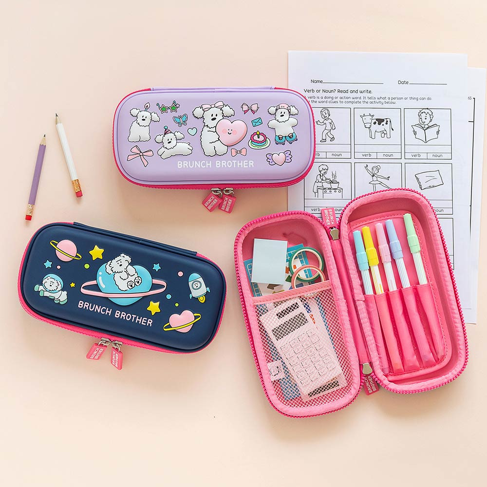 Romane Brunch Brother EVA Double Zipper Pen Case Pencil Case