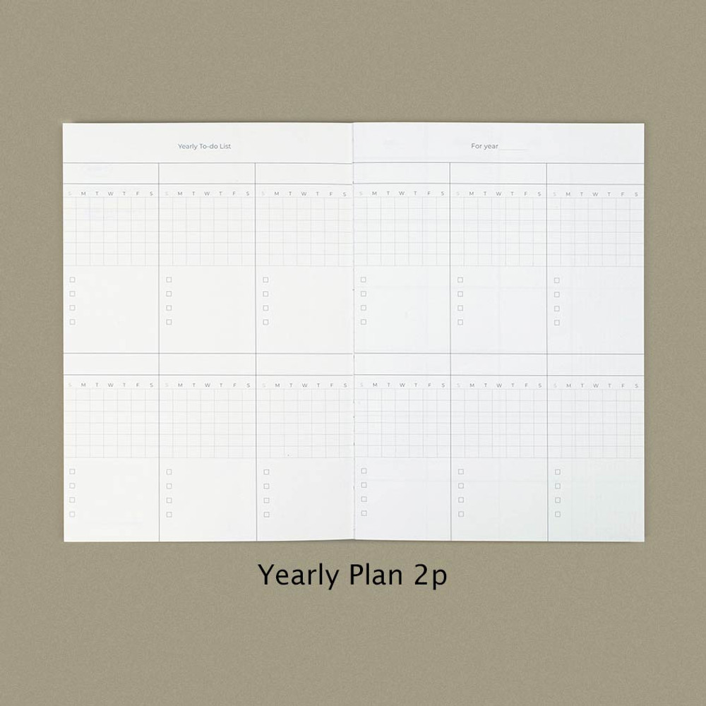 Yearly plan - Paperian Lists To Live By 3 Row B6 Undated Weekly Planner