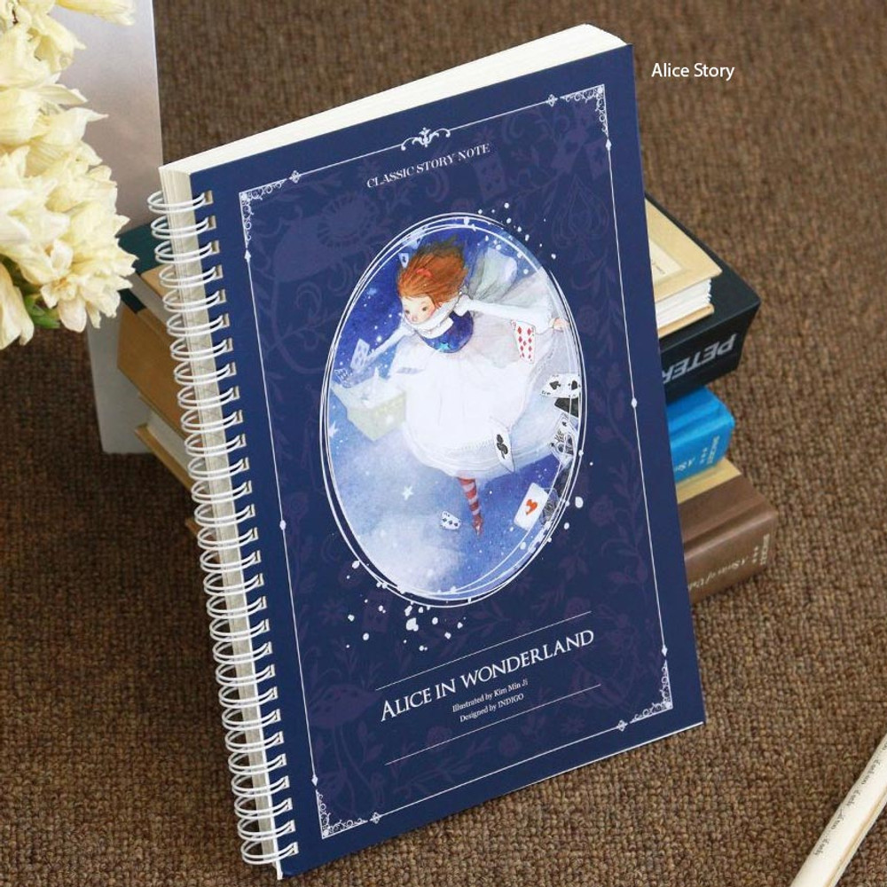 Alice - Indigo Classic B5 Wire bound Lined Notebook