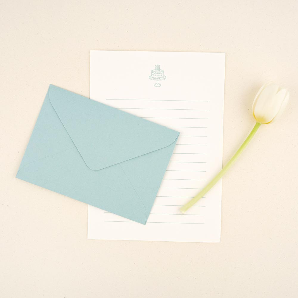 02 Adorable Bear - Dash And Dot Ever More Letterpress Letter with Envelope Set