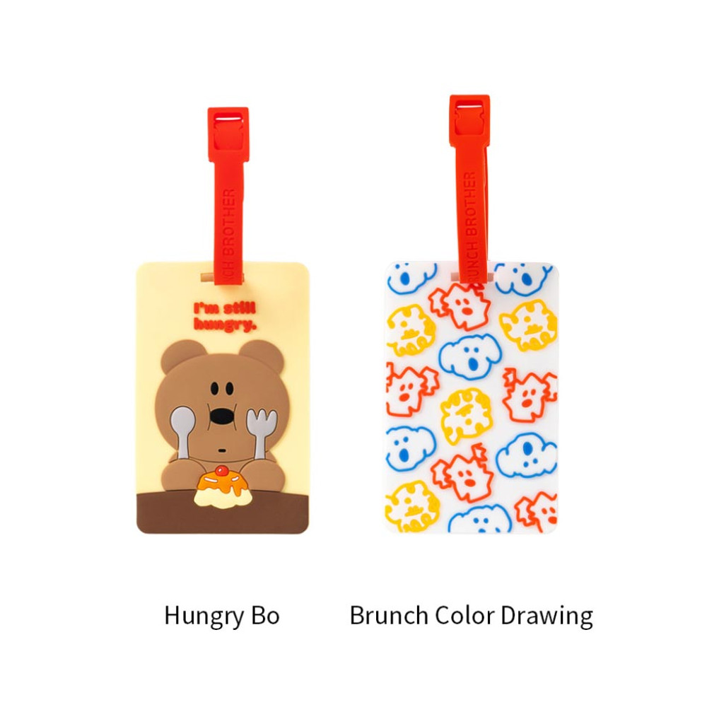 4 options - ROMANE Brunch Brother Silicone Luggage Name Tag Ver4