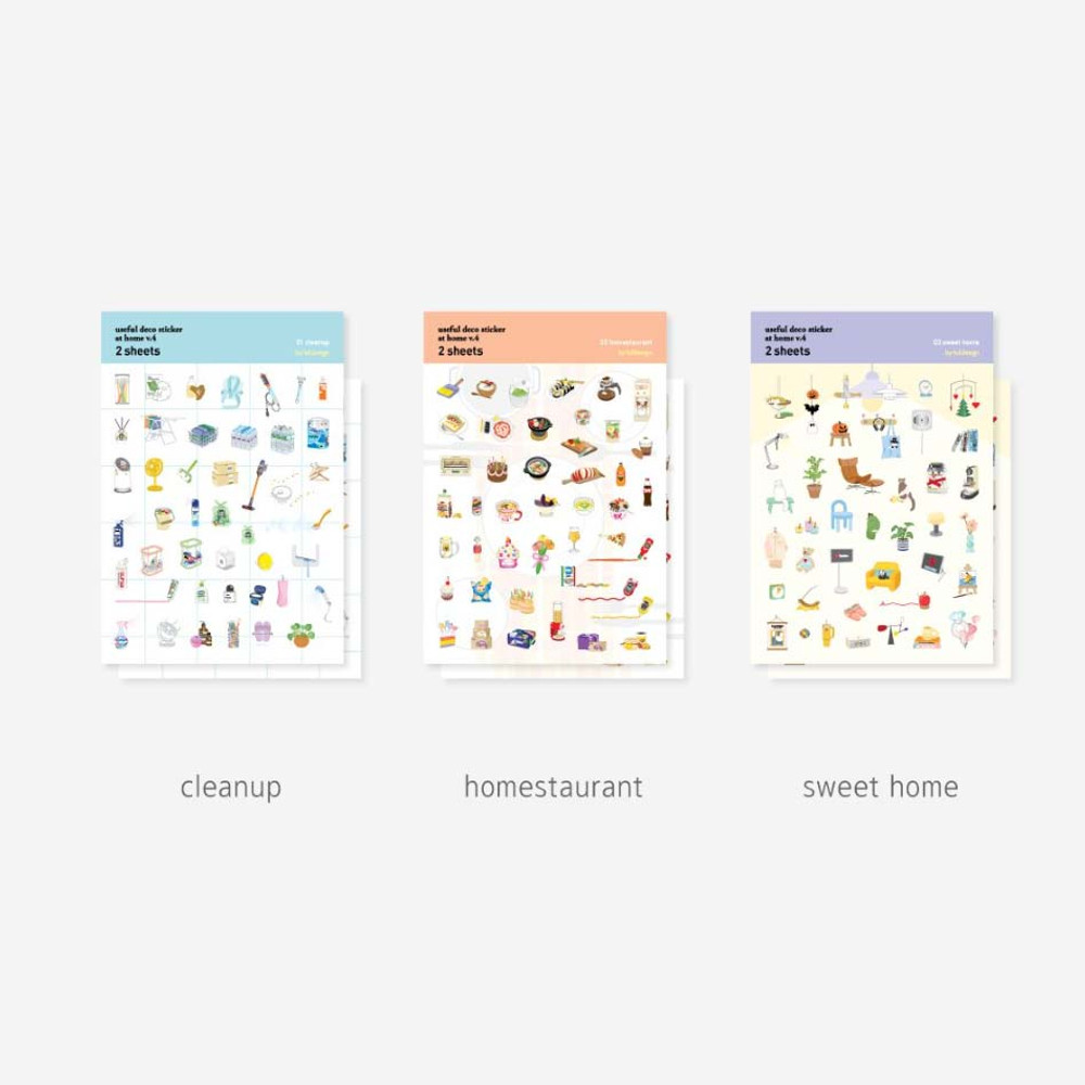 3 Option - Byfulldesign At Home Useful Deco Sticker Sheet Set Ver4