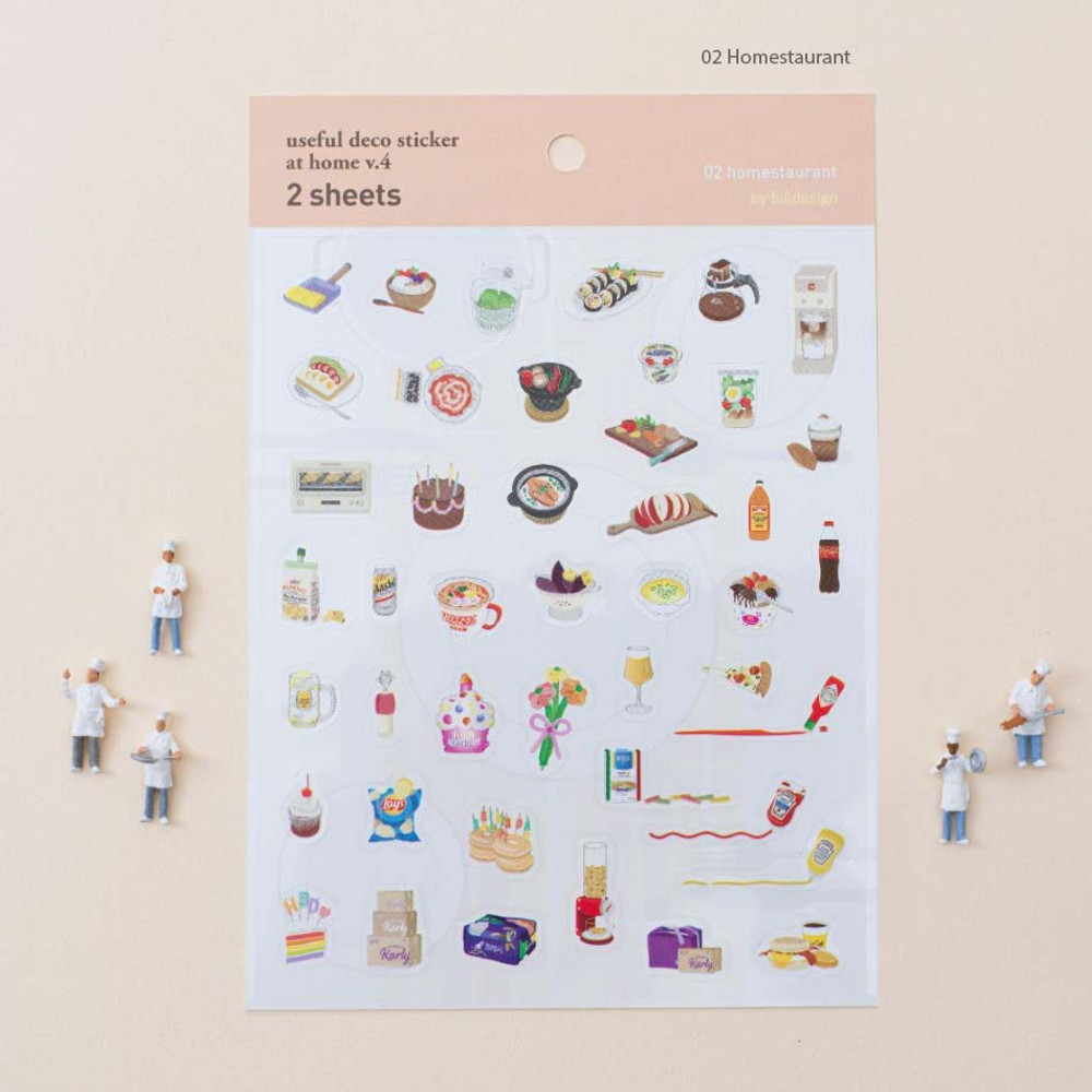 02 Homestaurant - Byfulldesign At Home Useful Deco Sticker Sheet Set Ver4