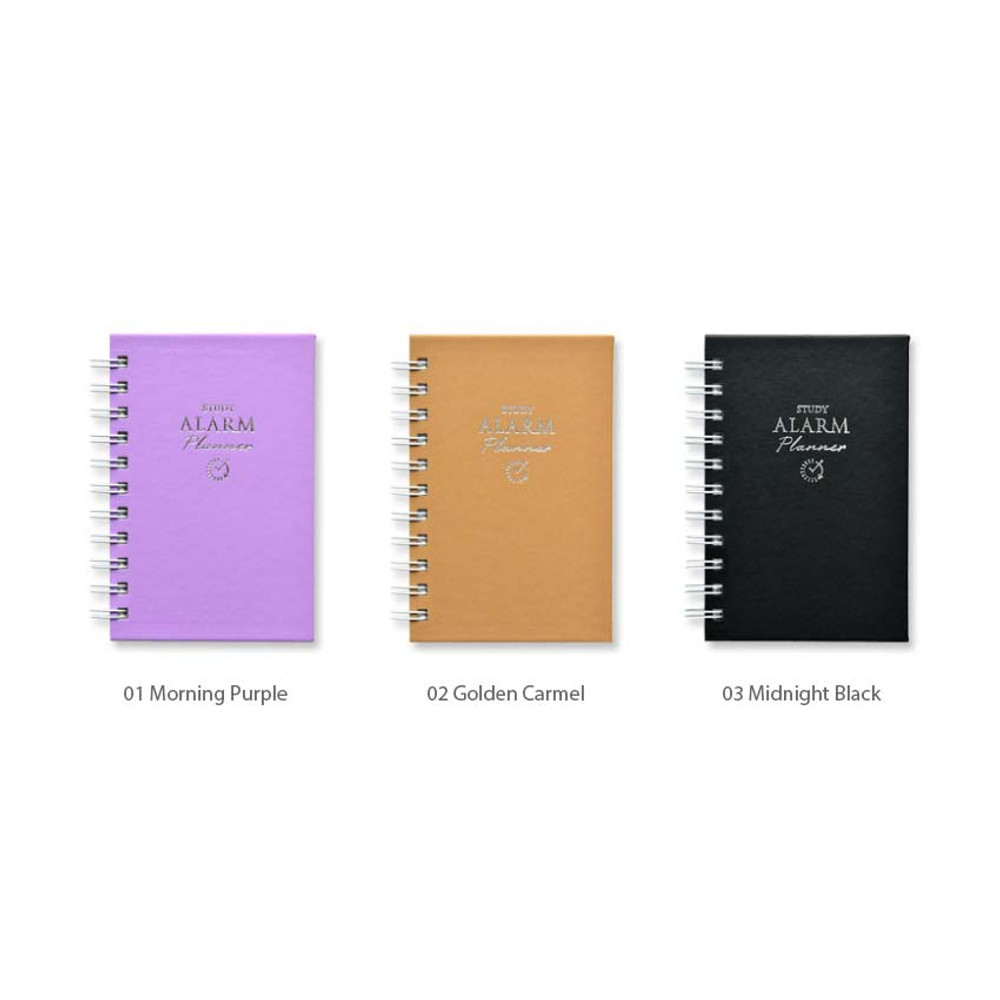 3 color - Plepic Alarm A6 Undated Daily Study Planner
