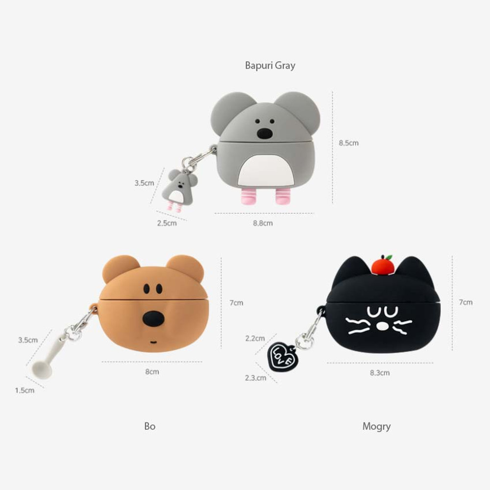Option & size - Romane Brunch Brother AirPods Pro2 Cover With Keyring