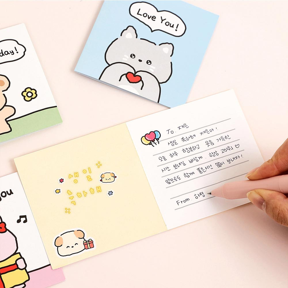 Fluffy Friends Cards: Cute Stationery Set for Joyful Messages