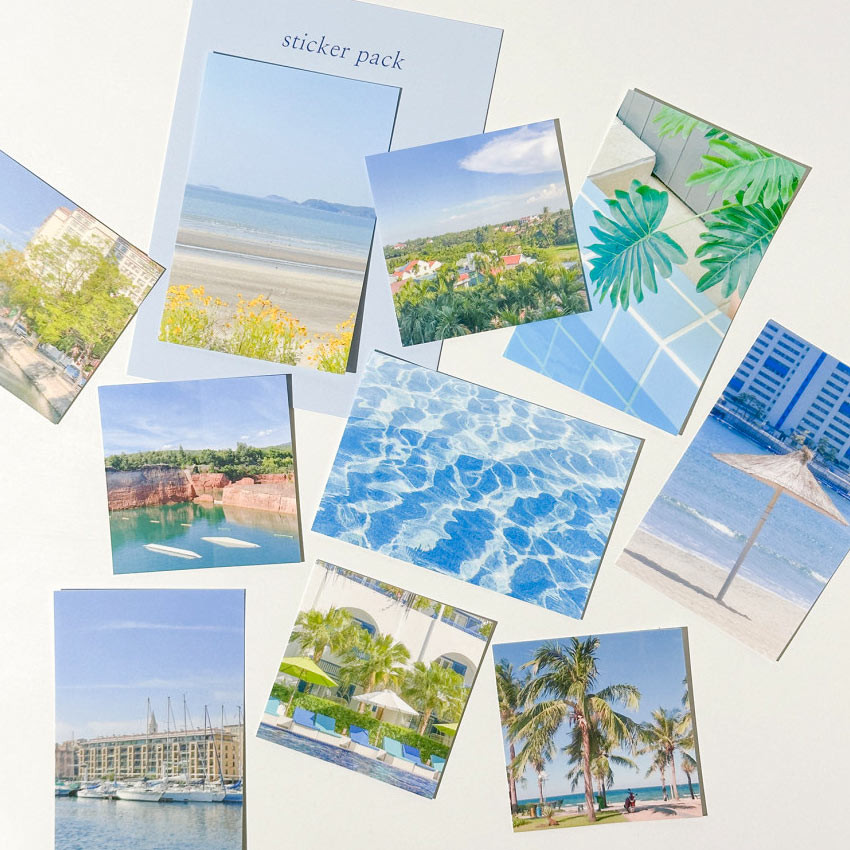 Mingkit Summer Vacation Photo Sticker Pack