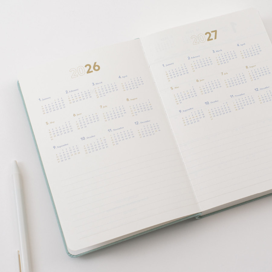 2026 Daily Diary - A5 Planner with Oxford Fabric Hardcover