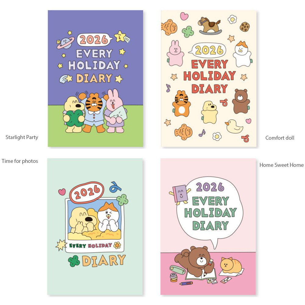 Illustrated Diary 2026 | Every Holiday Weekly - 7321 Design