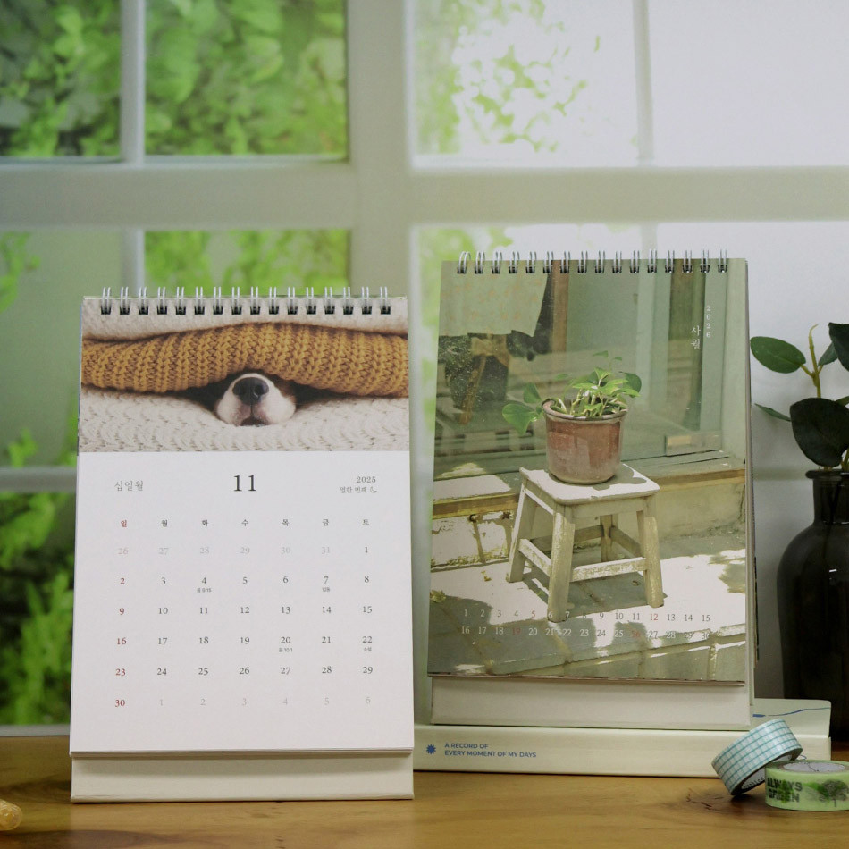 O-CHECK 2026 My Four Seasons Desk Calendar