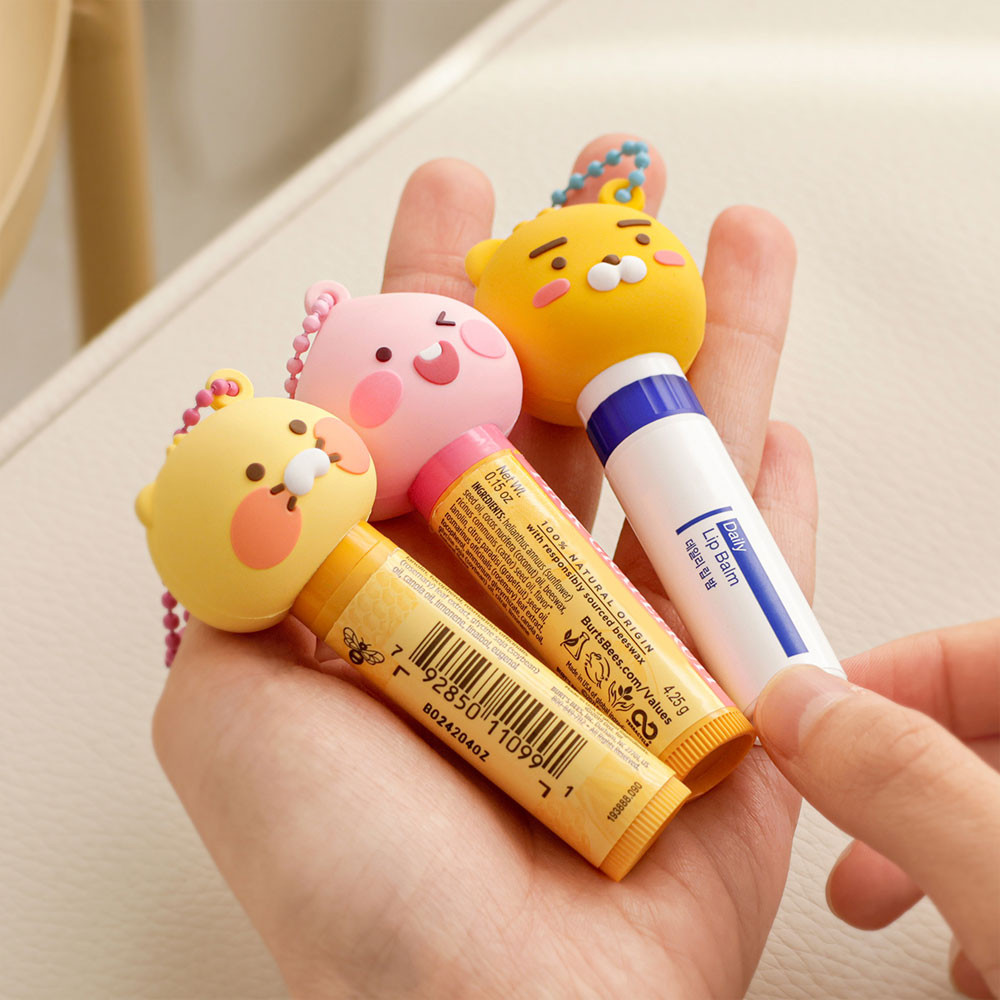 Kakao Friends Lip Balm Holder Keyring | Never Lose Lip Balm