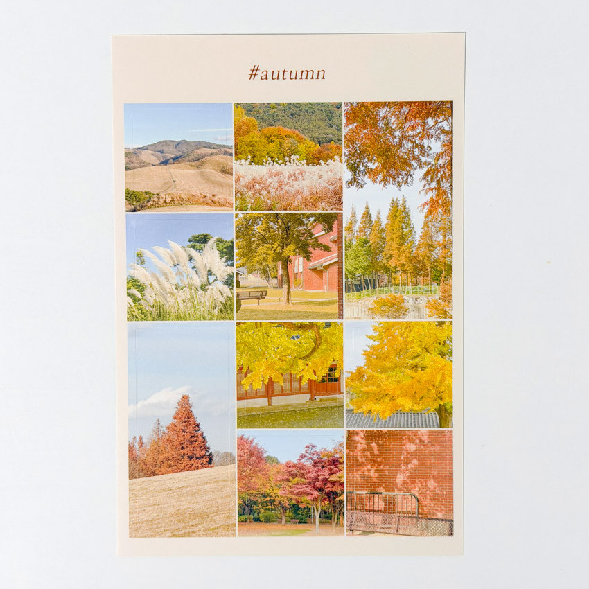 Mingkit Autumn Squared Paper Sticker