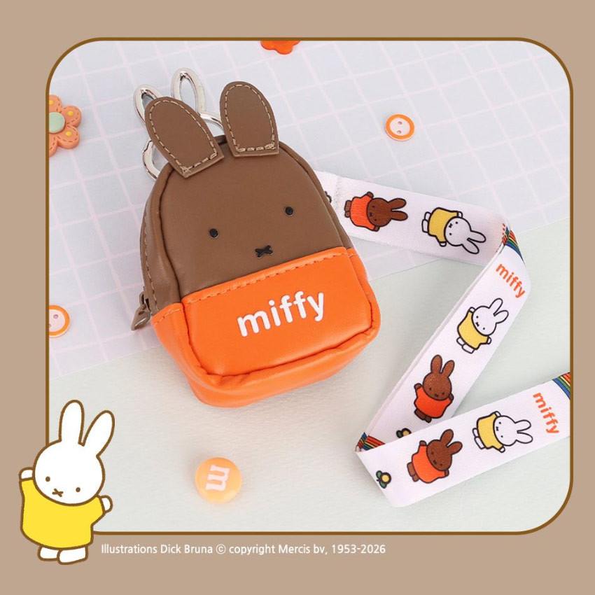 Miffy Mini Backpack AirPods Case | Neck Strap + Carabiner