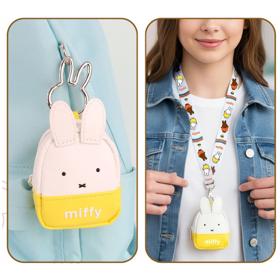 Miffy Mini Backpack AirPods Case | Neck Strap + Carabiner