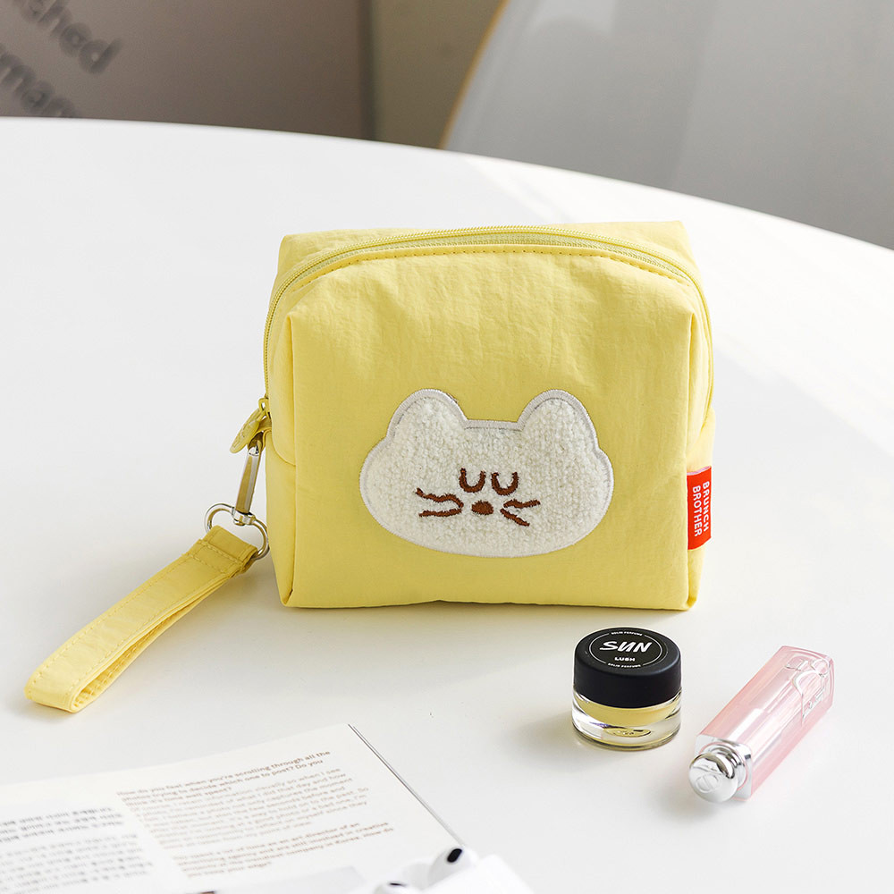 Romane Mogry Hug Zipper Pouch | Cute Cat Makeup Pouch