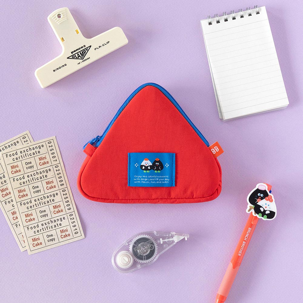 A-4｜Onigiri Leather Pouch｜遊び心を持ち歩く Romane Onigiri Card Case | Water-Resistant Pouch Wallet