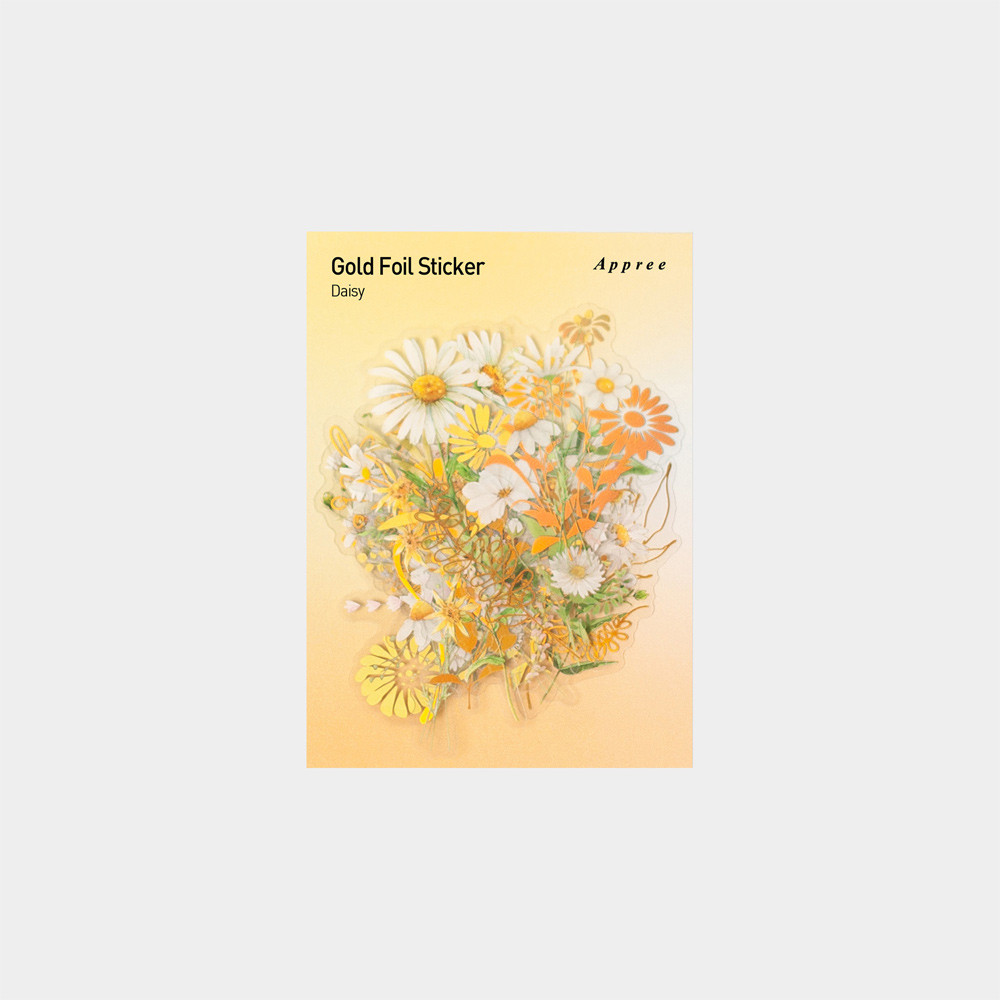 Package - Appree Daisy Gold Foil Sticker Pack