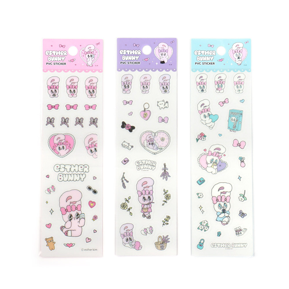 Esther Bunny Clear PVC Decorative Sticker