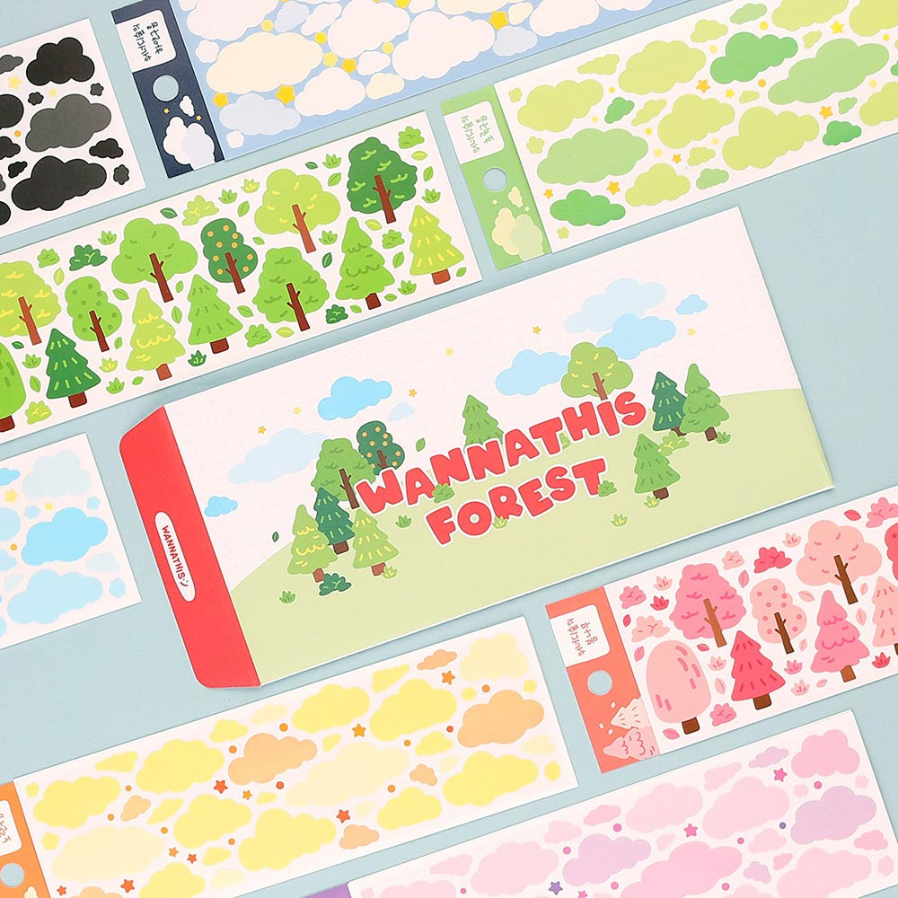 Wanna This Forest Cloud & Seasonal Tree Journaling Sticker Pack