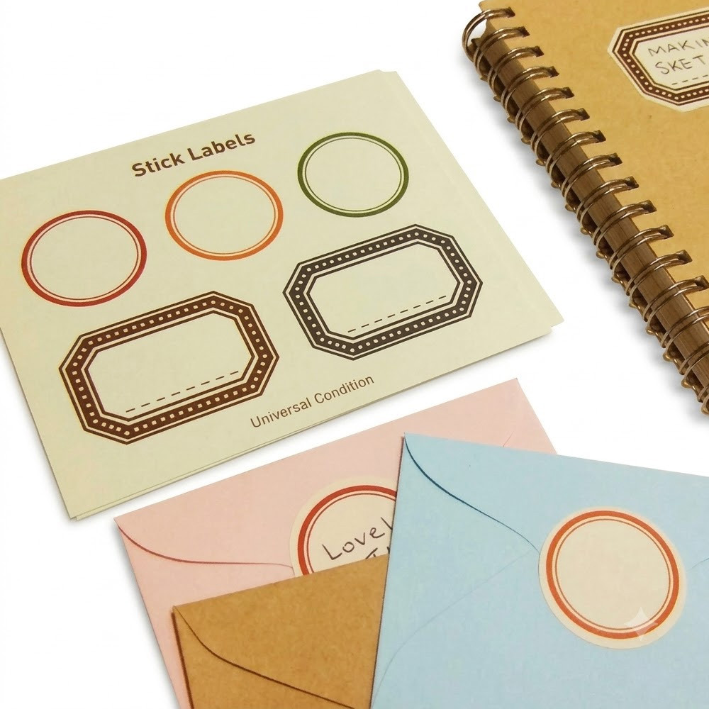 UNIVERSAL CONDITION Vintage Blank Label Sticker Set