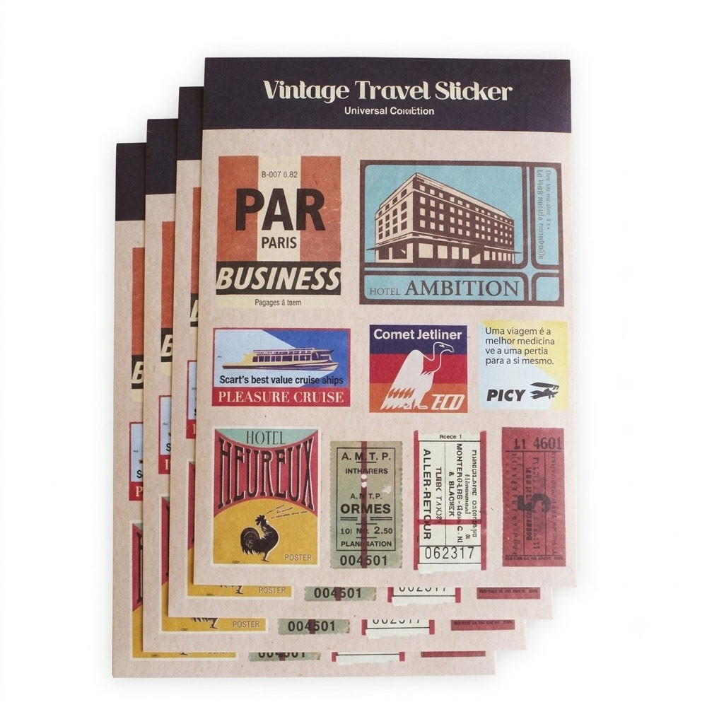 UNIVERSAL CONDITION Vintage Travel Label Sticker Set