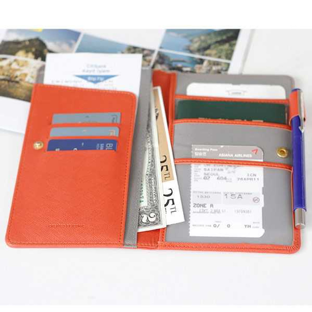 Passport Holder Cover Wallet RFID Blocking Leather