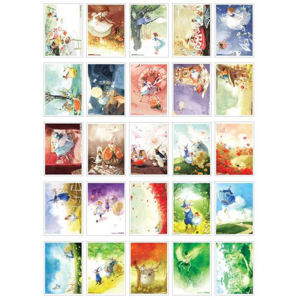 Indigo The fairy tale story illustration postcard book - Kim min ji