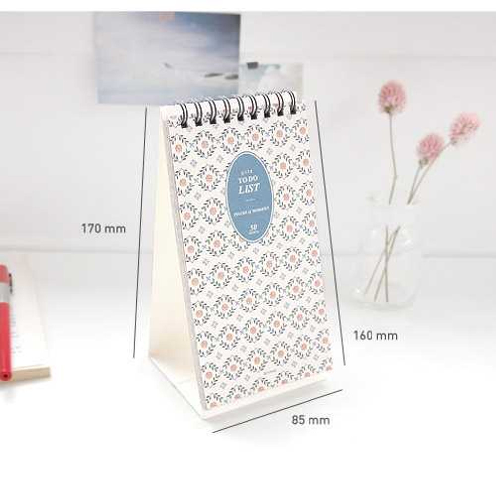 Iconic Wirebound pattern To do list desk notepad