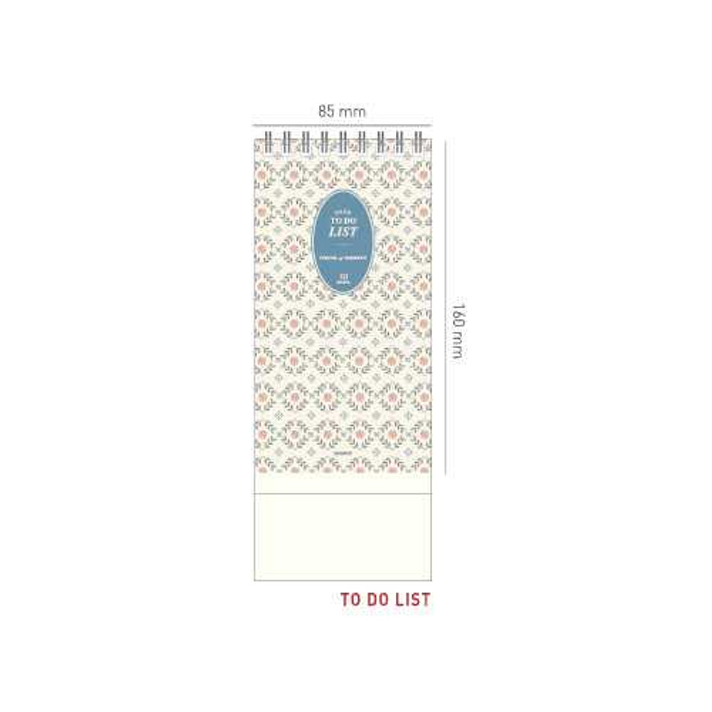 Iconic Wirebound pattern To do list desk notepad