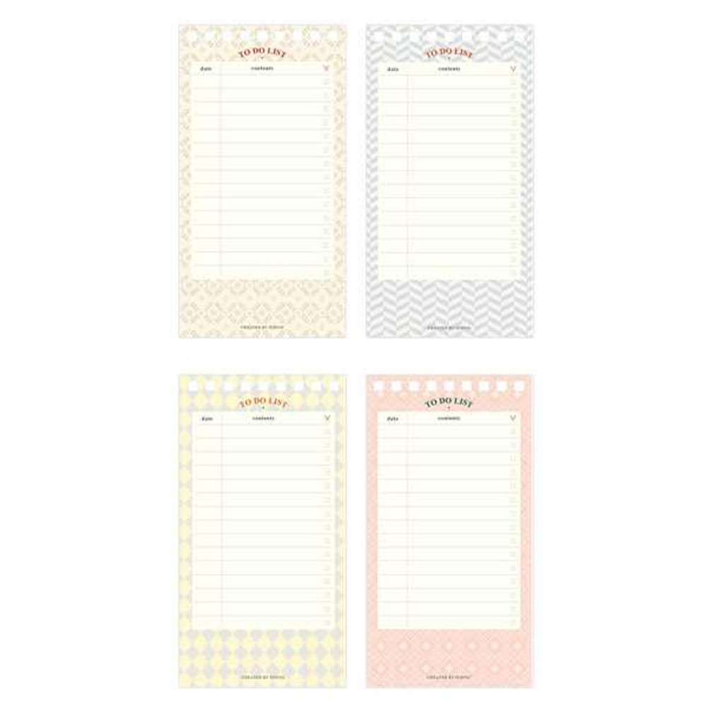 Iconic Wirebound pattern To do list desk notepad