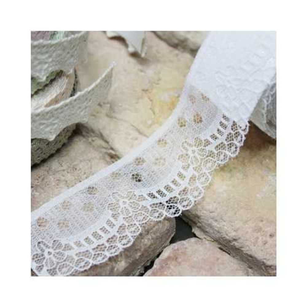 J&Bobbin Adhesive deco white cotton lace roll tape - 31