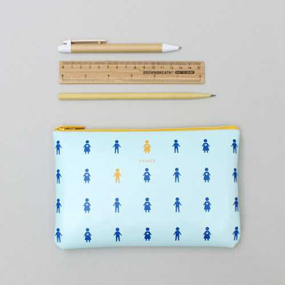 Fenice Link the mind pattern zipper multi pouch