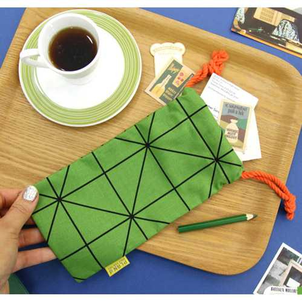 PlanD Pattern fabric drawstring small pouch