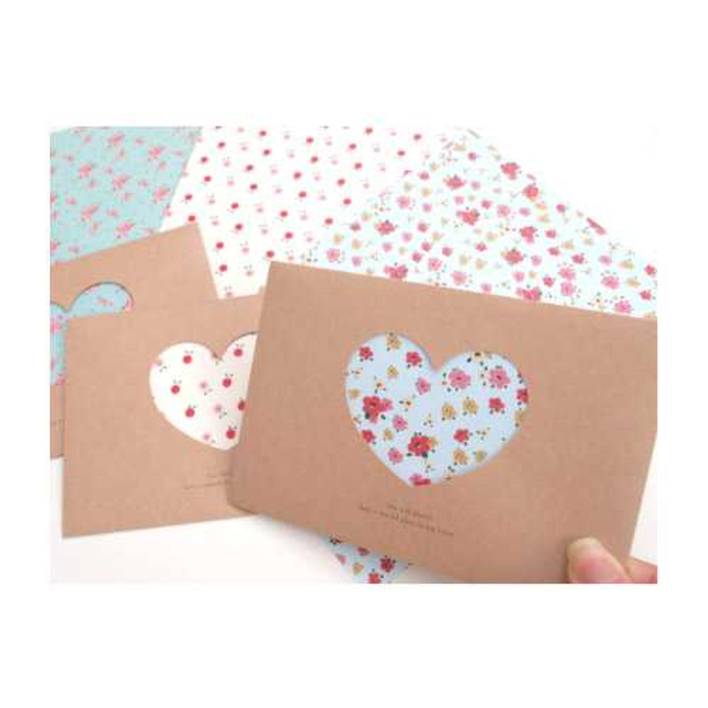 2Young Heart letter paper and kraft envelope set