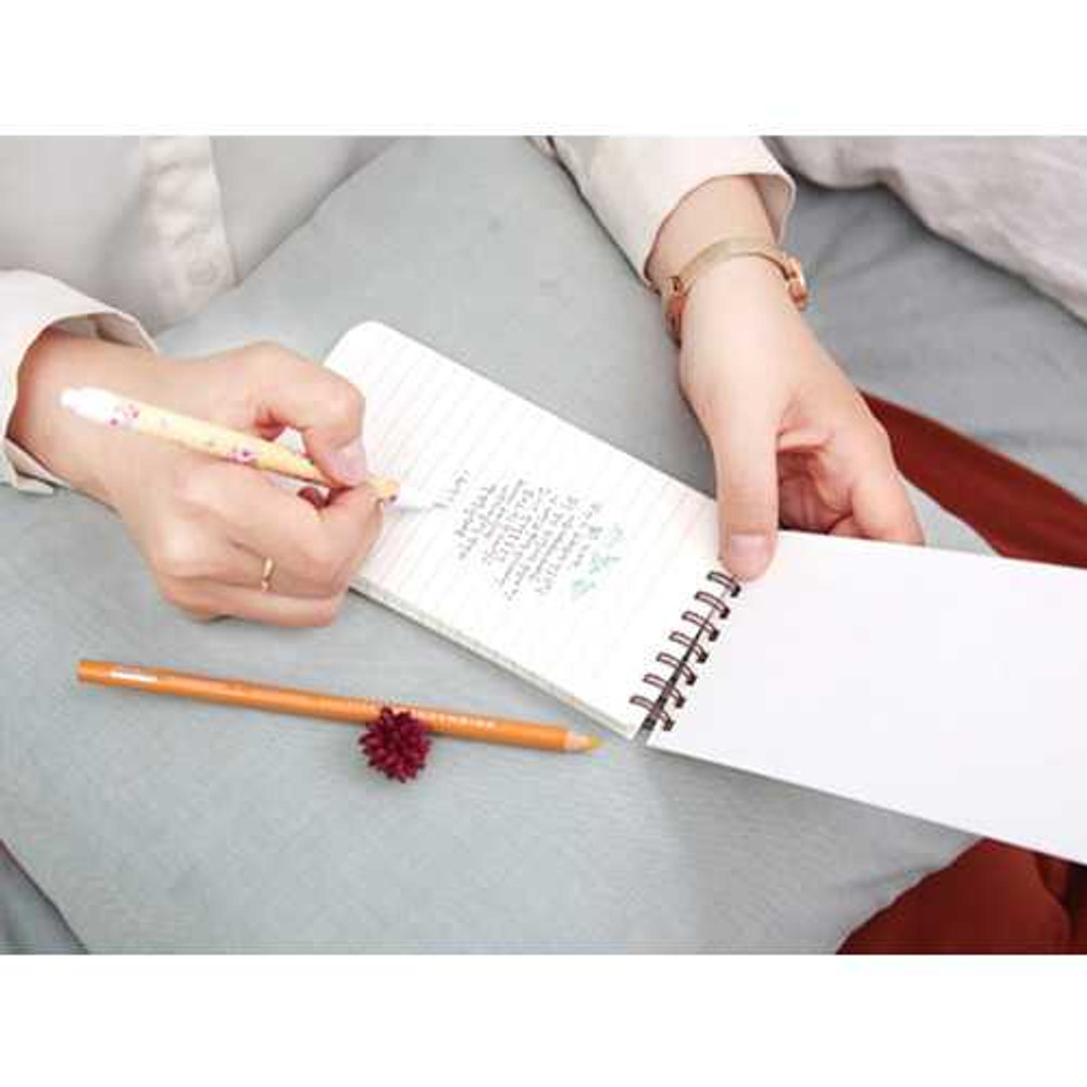 Wanna This Pour vous flower pattern wirebound lined notepad